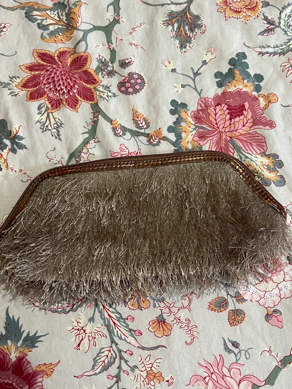 Vintage Lancôme Silver Fringe Evening Clutch Y2K Glam Purse